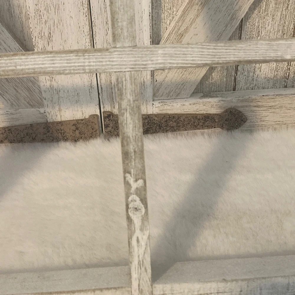 Rustic White Window Frame Wall Decor